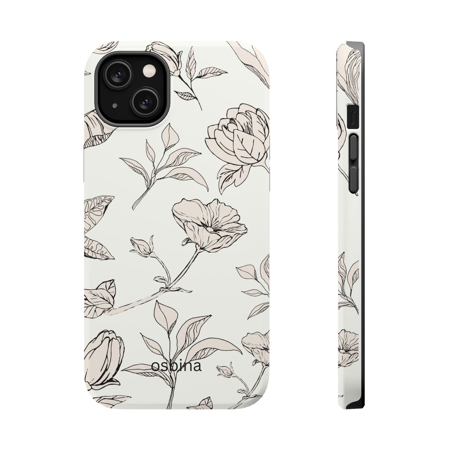 osbina | MagSafe compatible for iPhone | Silhouette Bloom Phone Case | Modern Muse Collection