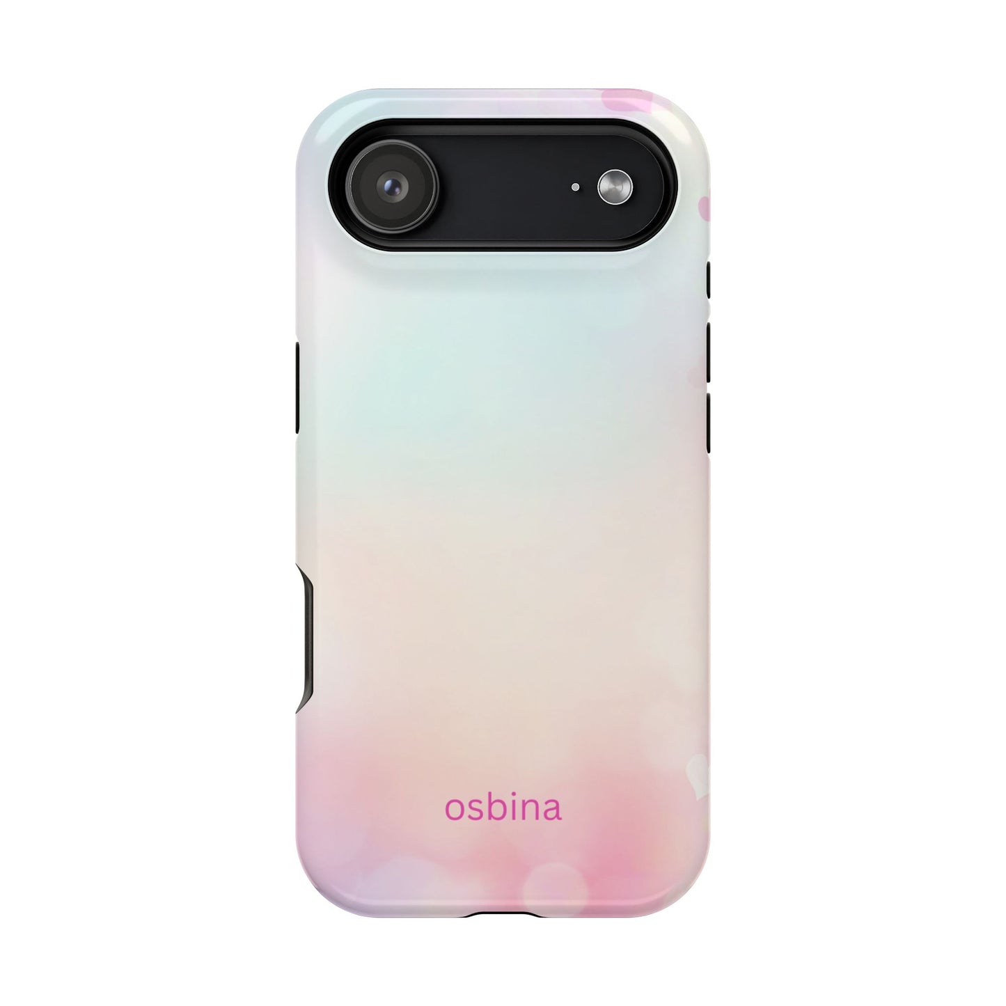 osbina | MagSafe compatible for iPhone | The Cotton Candy Hearts Case | YAYOU Collection Supporting Shine Like Sable