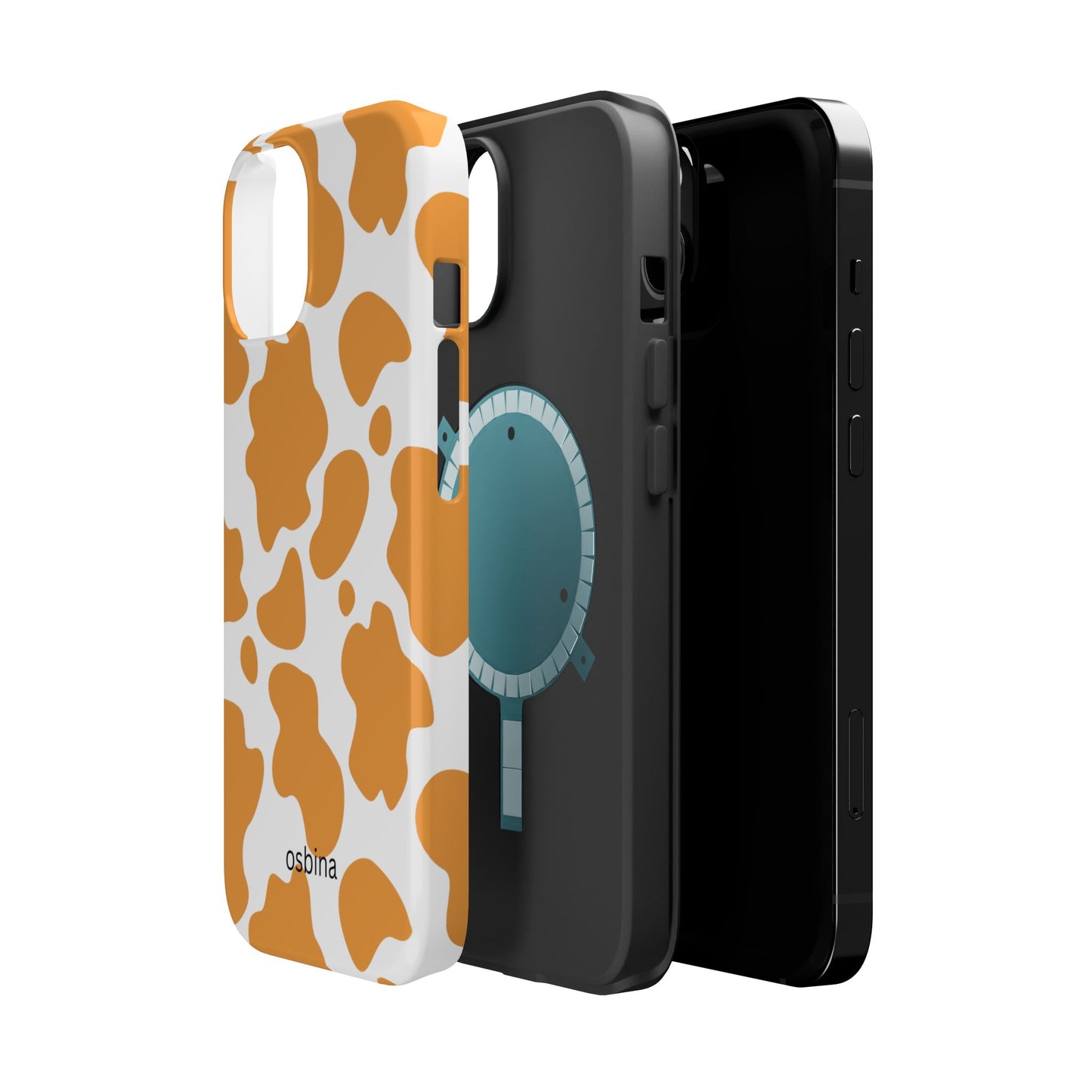 osbina | MagSafe Compatible for iPhone | Holy Cow, It’s Chic — The Orange Cow Print Case | The Season Collective