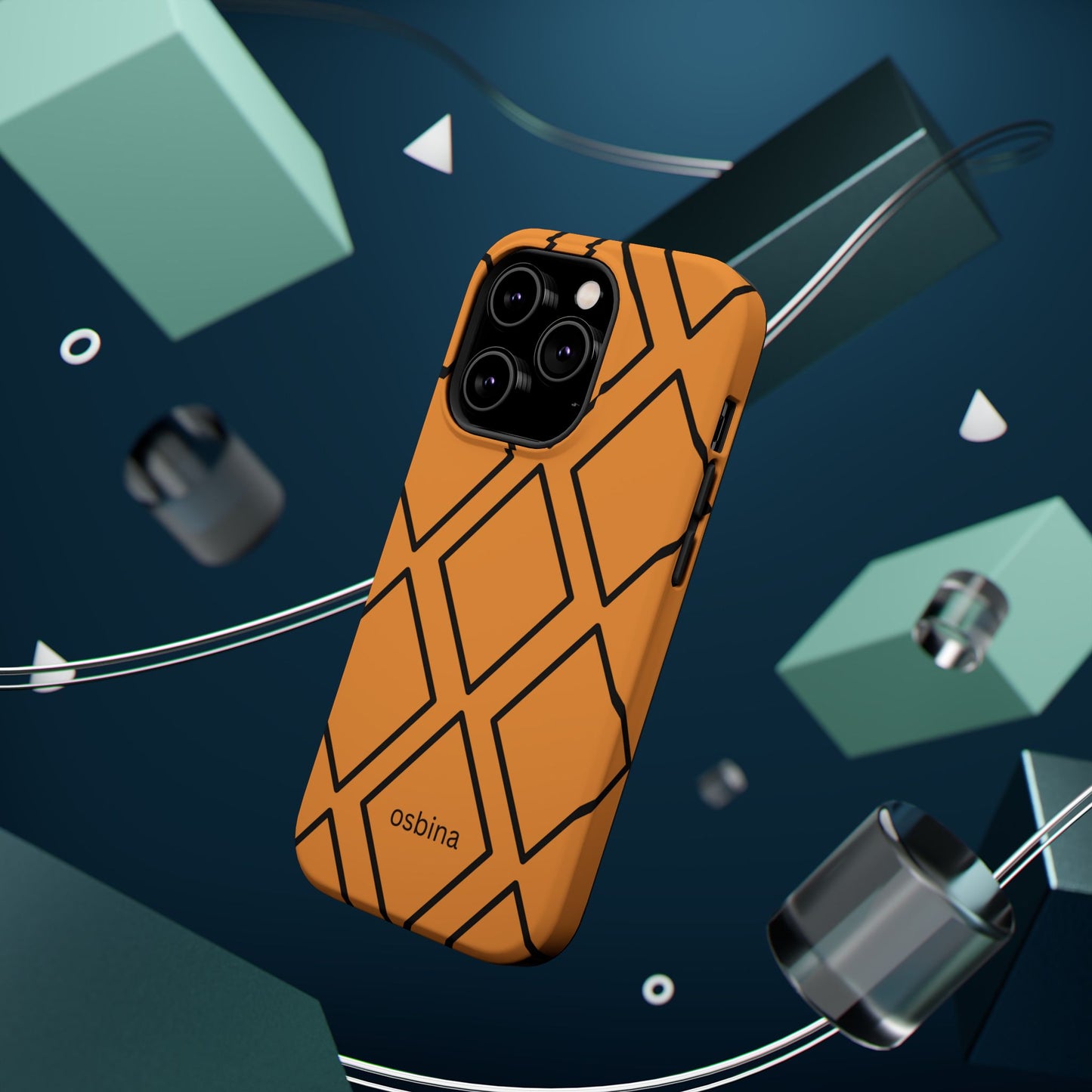 osbina | MagSafe Compatible for iPhone | Diamonds Are Your Phone’s Best Friend — The Orange + Black Diamond Case | The Season Collective