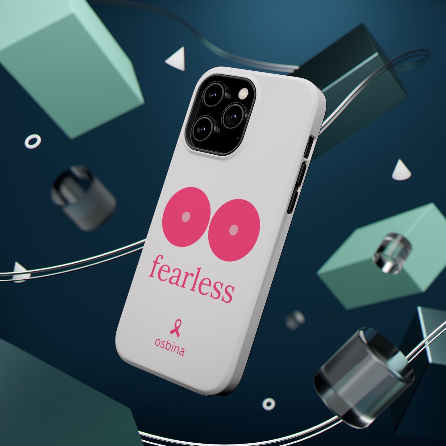 osbina | MagSafe compatible for iPhone | Limited Edition The Fearless Tatas Case in Light Pink + Soft Pink + Hot Pink | The Pink October Collection | Inspired By