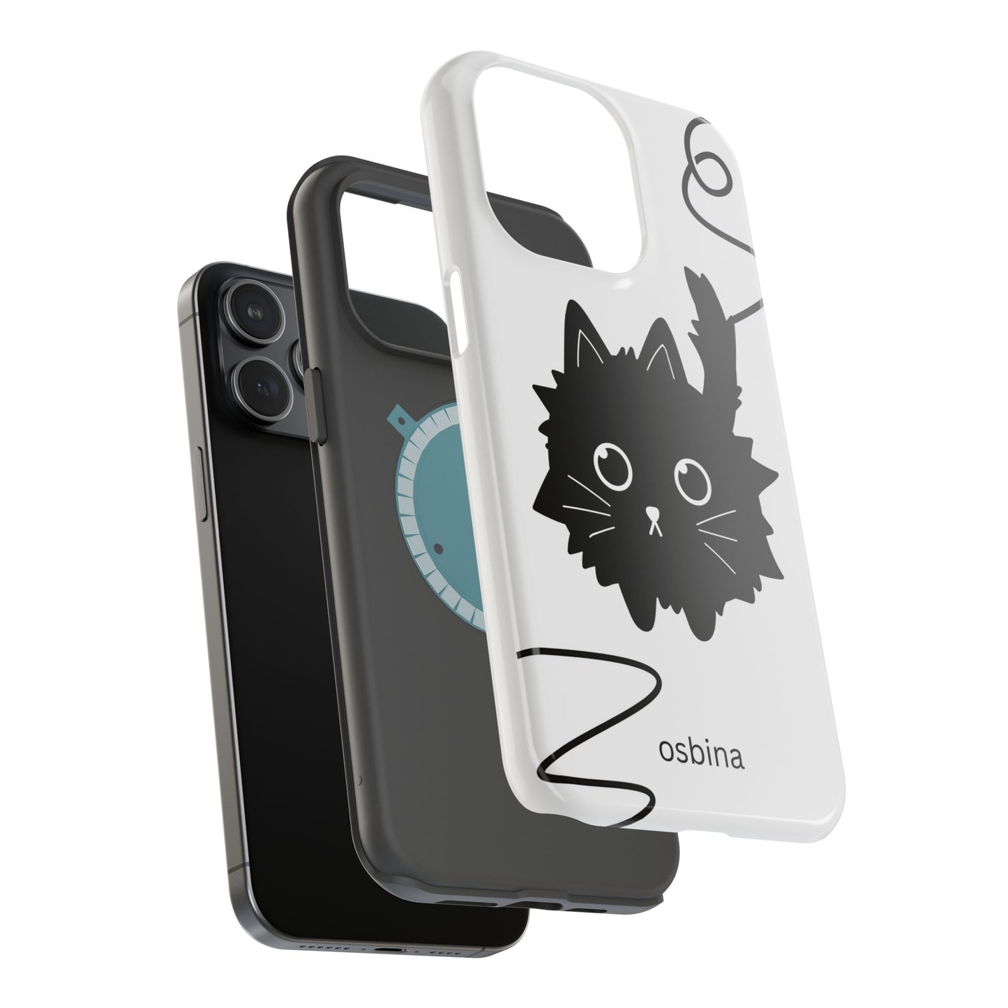 osbina | MagSafe compatible for iPhone | Midnight Couture Cat Phone Case | Season Collective Collection