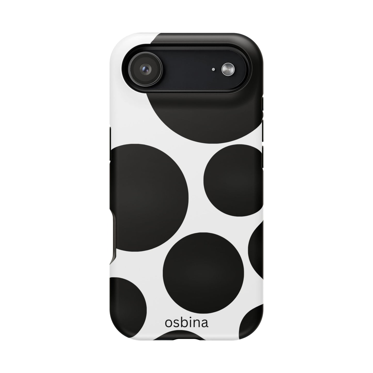 osbina | MagSafe compatible for iPhone | The Noir Bubbles Phone Case | Modern Muse Collection