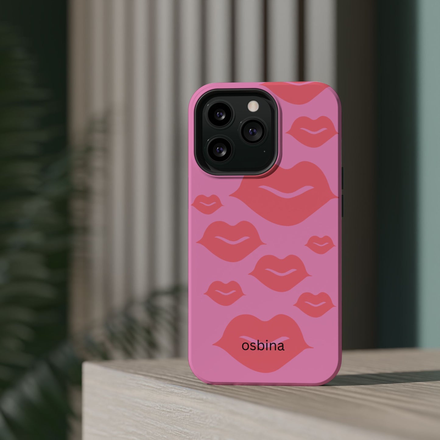 osbina | MagSafe compatible for iPhone | Besos Hot Lips Phone Case | Modern Muse Collection