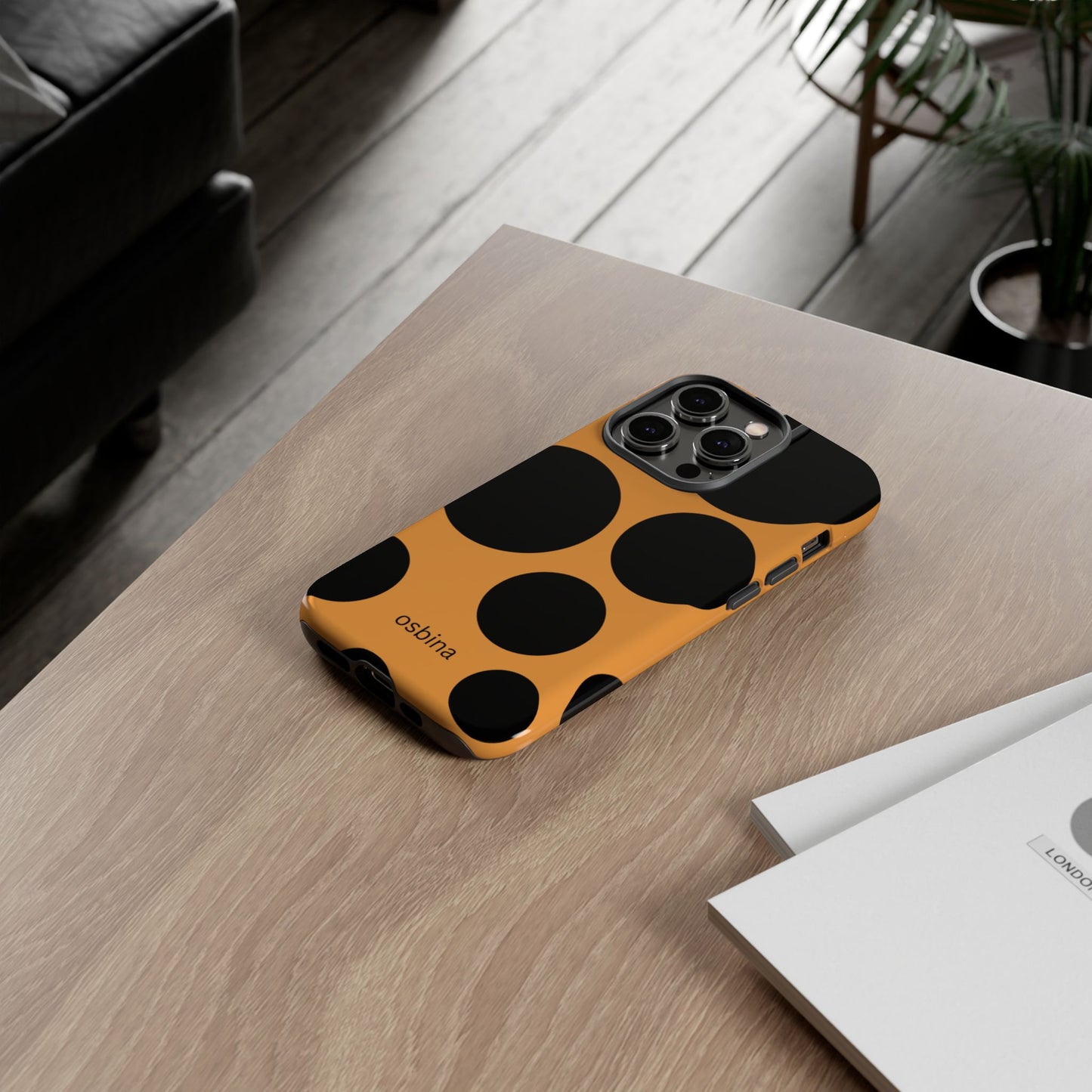 osbina | The Bubble Statement Case in Orange + Black | The Season Collective