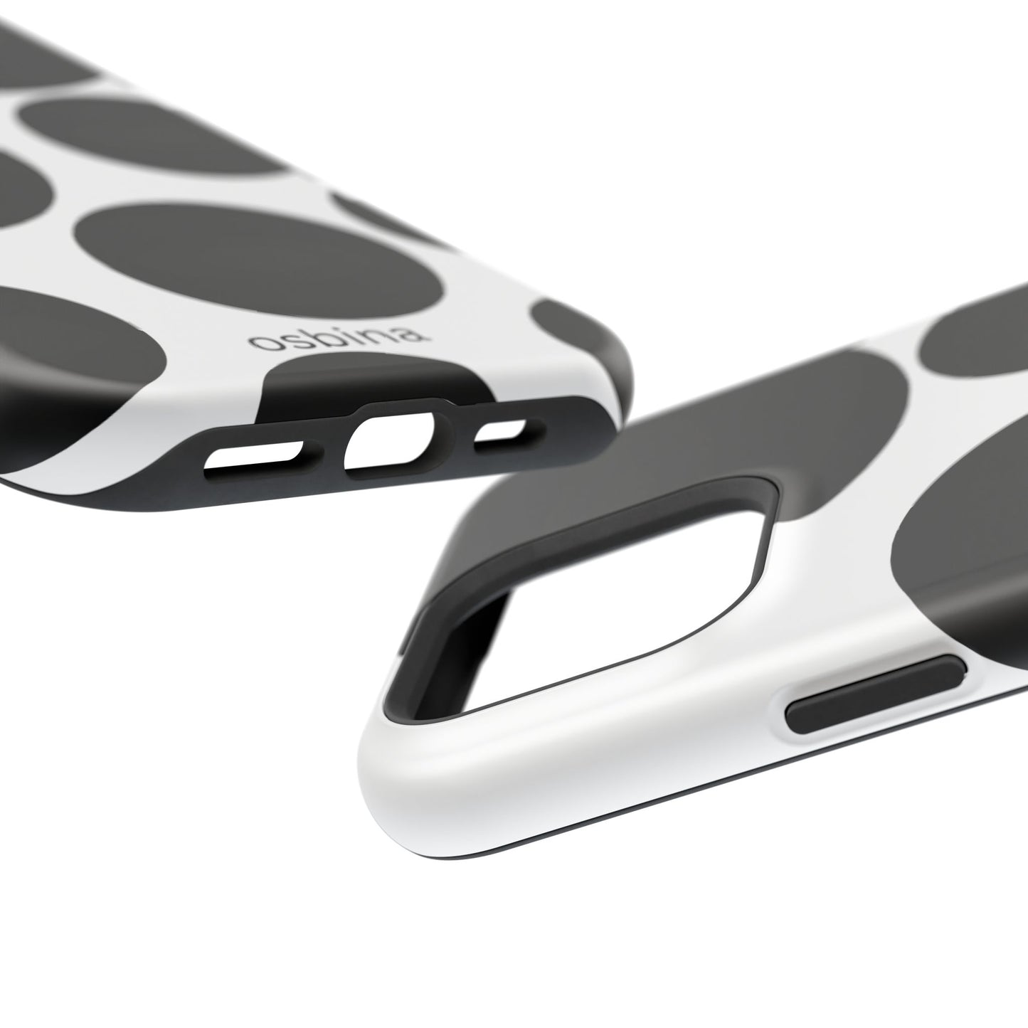 osbina | MagSafe compatible for iPhone | The Noir Bubbles Phone Case | Modern Muse Collection