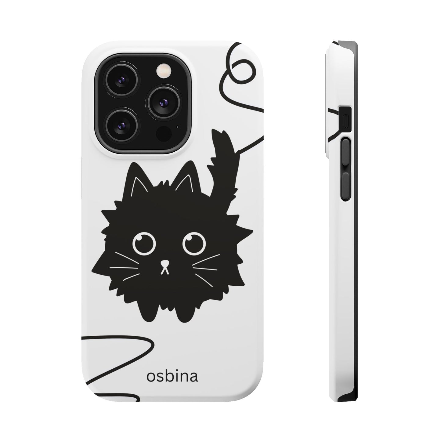osbina | MagSafe compatible for iPhone | Midnight Couture Cat Phone Case | Season Collective Collection