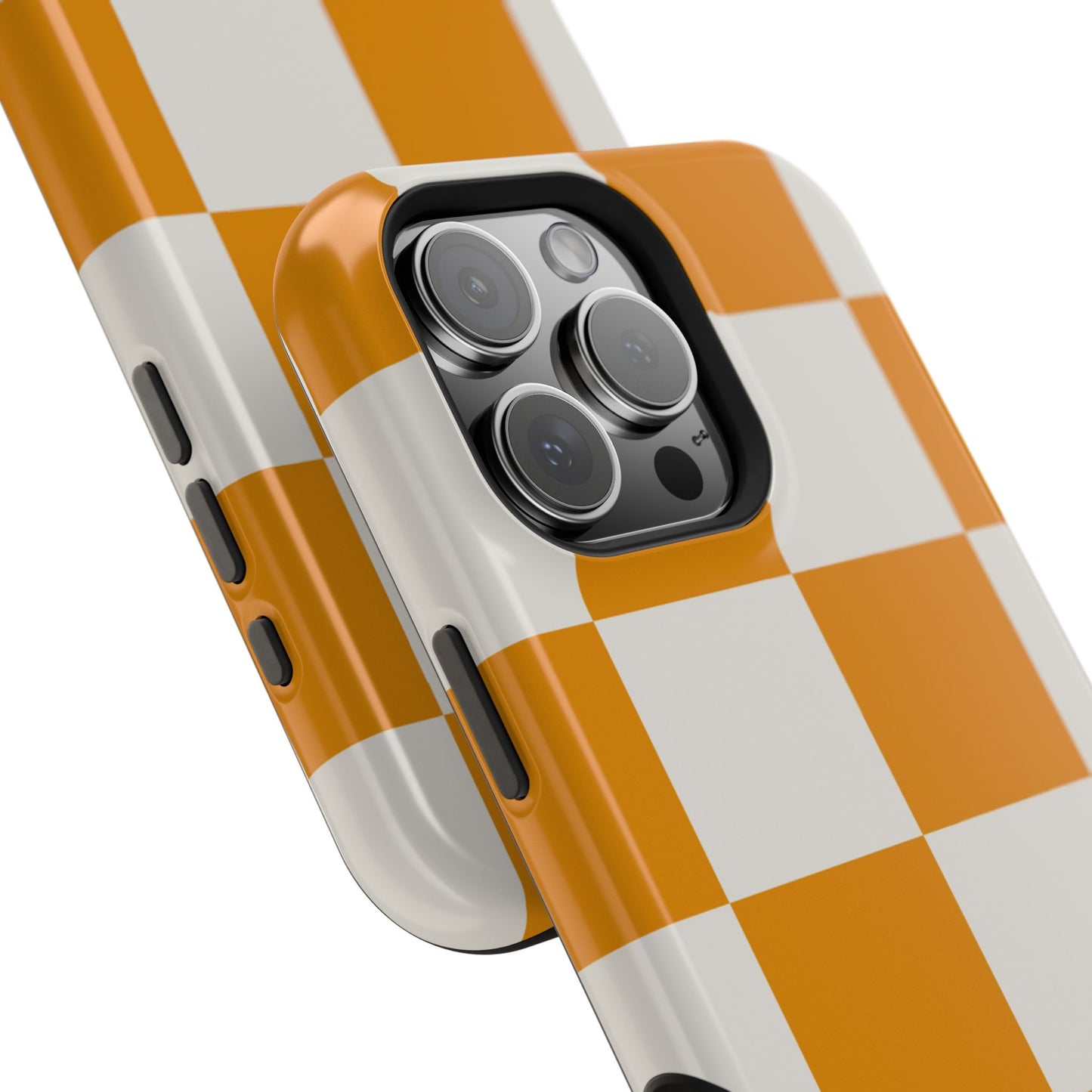 osbina | MagSafe Compatible for iPhone | Check You Out — The Orange + White Check Case | The Season Collective