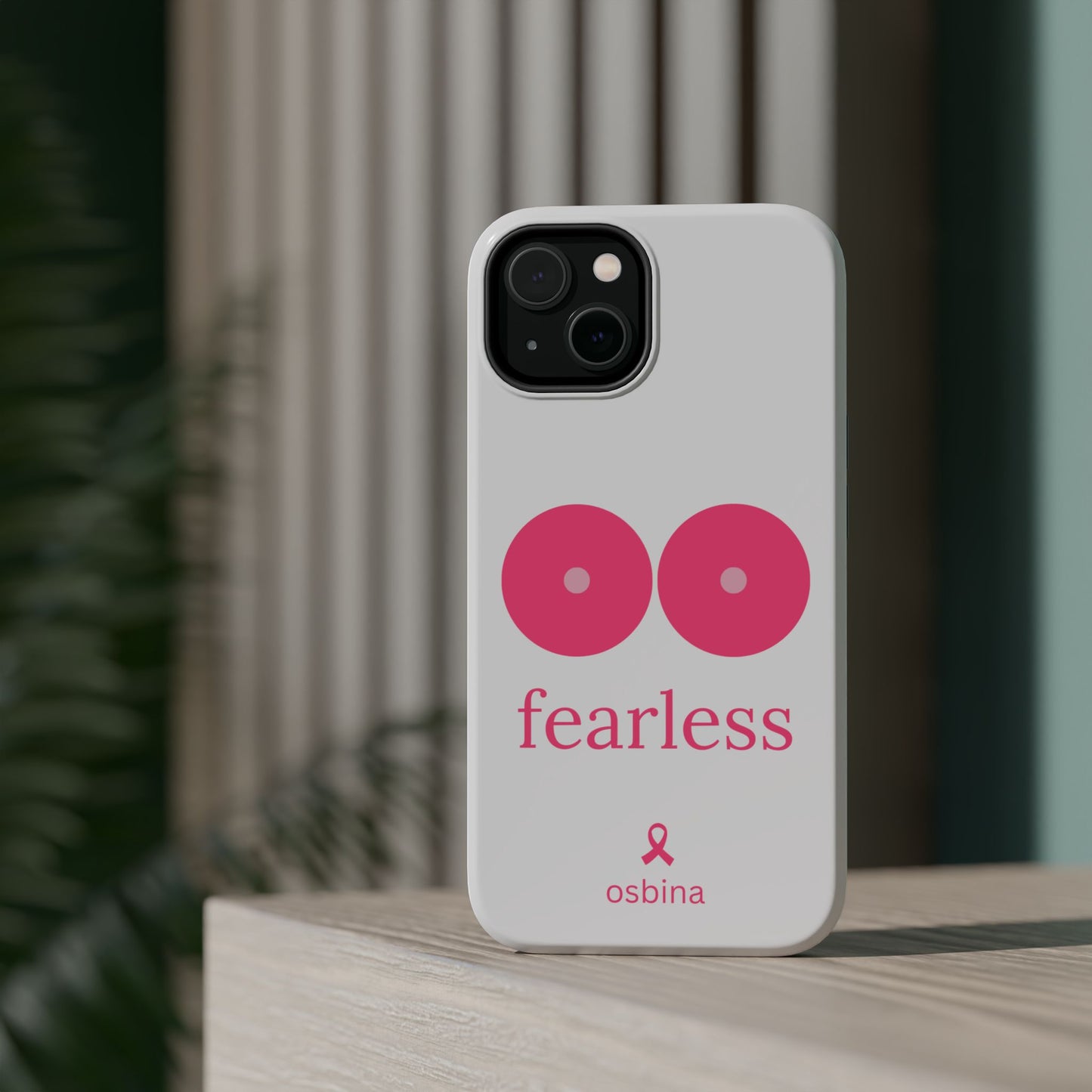 osbina | MagSafe compatible for iPhone | Limited Edition The Fearless Tatas Case in Light Pink + Soft Pink + Hot Pink | The Pink October Collection | Inspired By