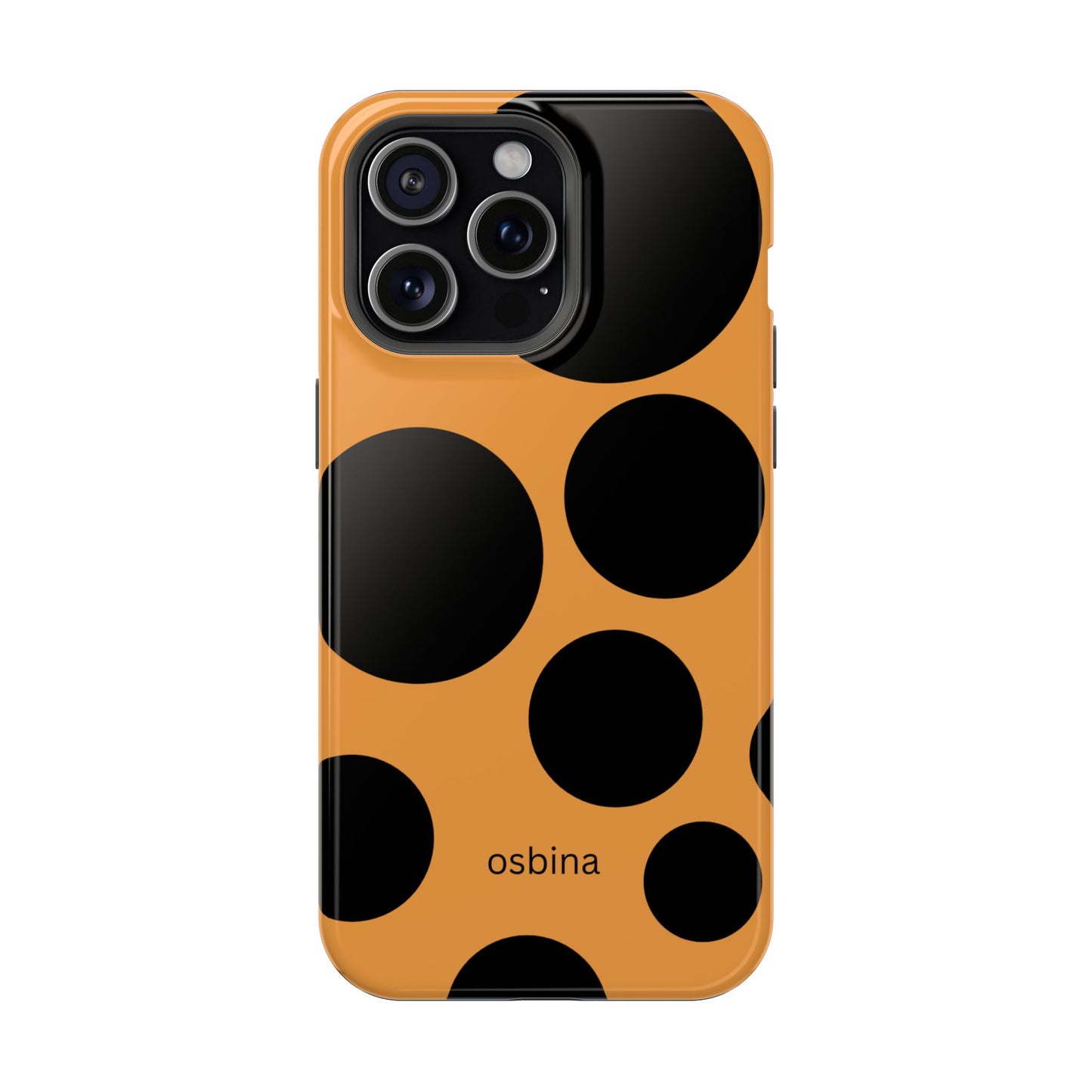 osbina | MagSafe Compatible for iPhone | The Bubble Statement Case in Orange + Black | The Season Collective