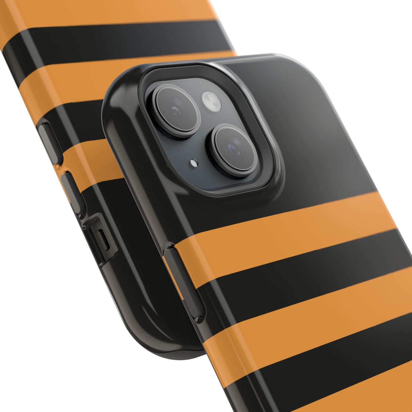 osbina | MagSafe Compatible for iPhone | The Horizon Stripe Case in Black + Orange | The Season Collective