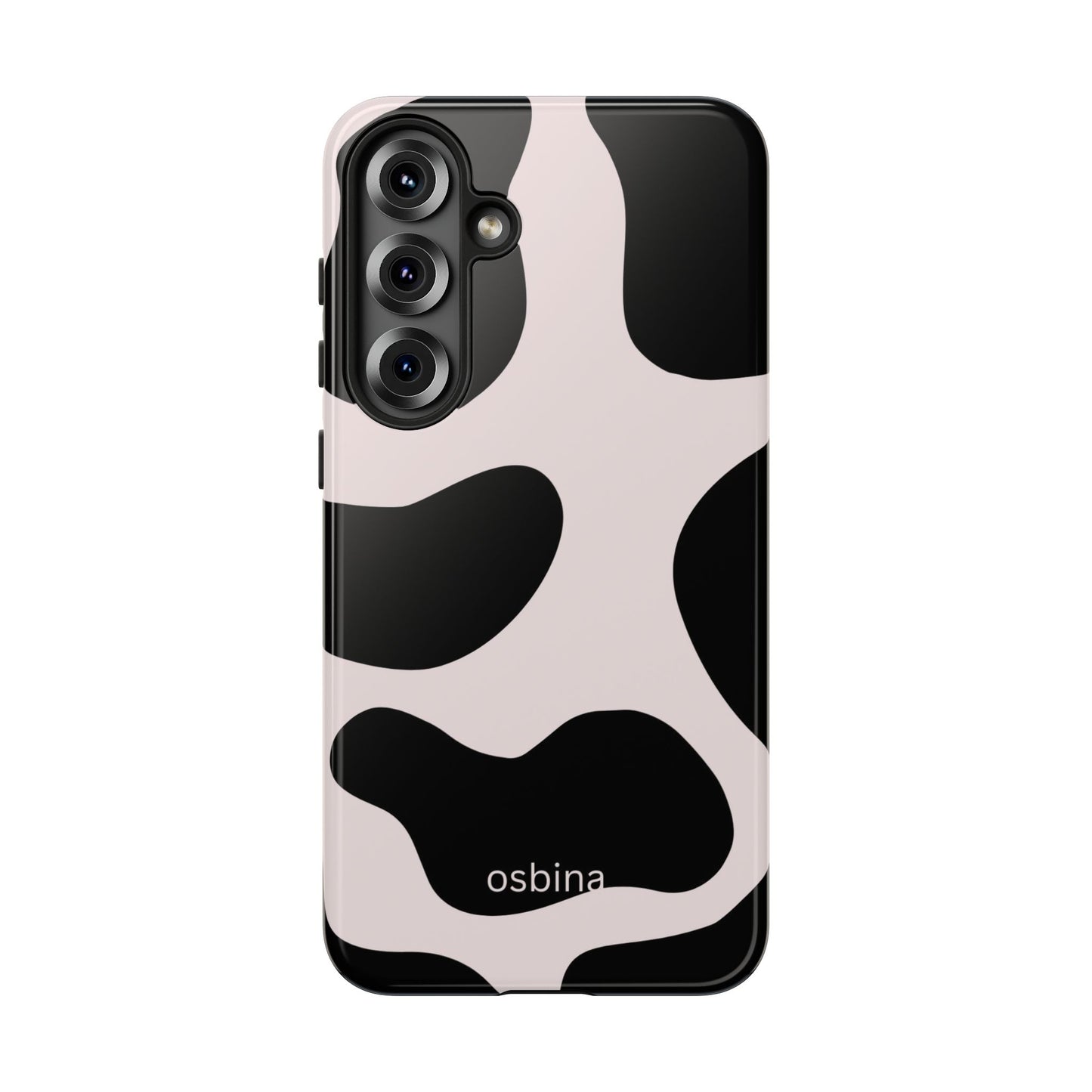 osbina | Prairie Chic Pink & Black Cow Print Phone Case | Modern Muse Collection