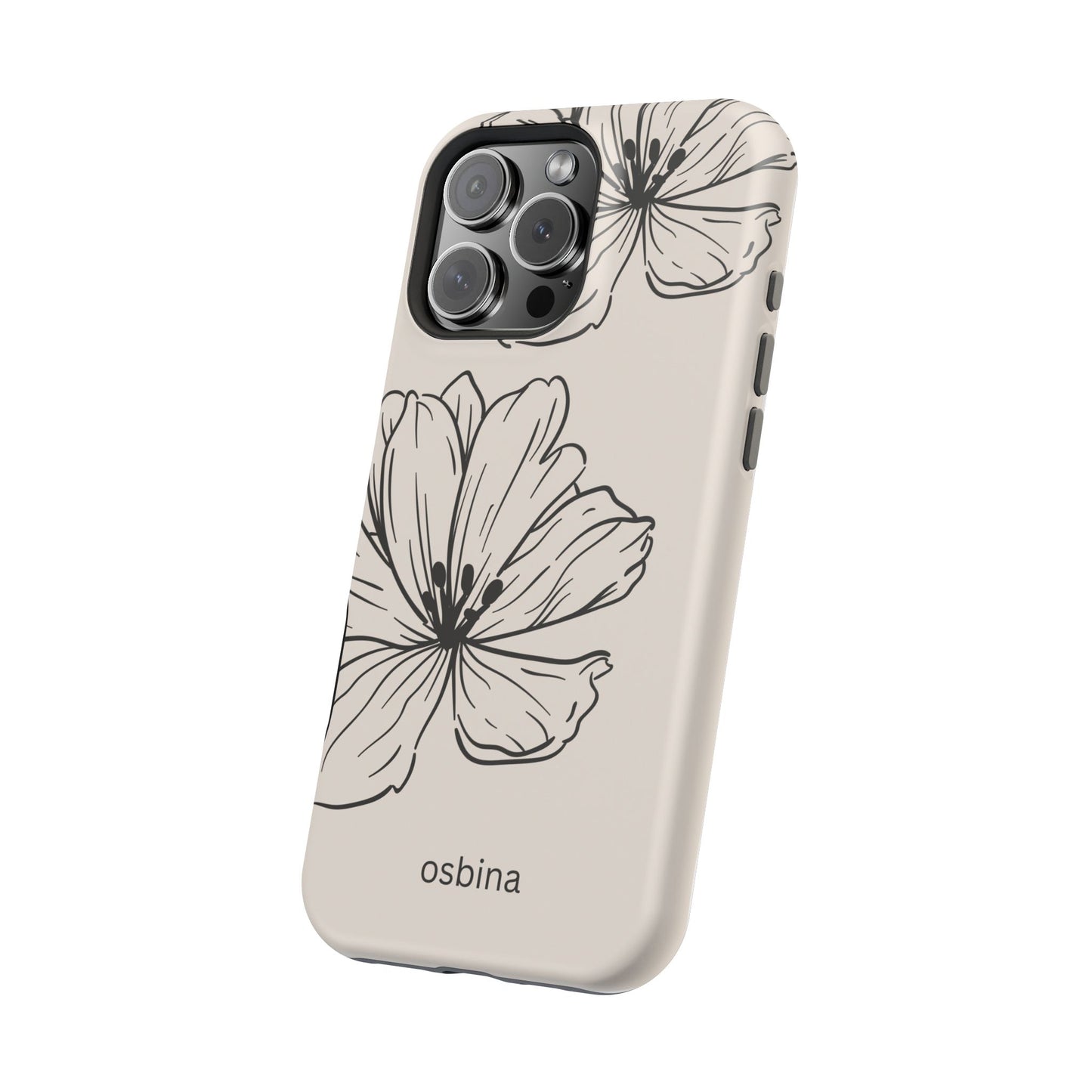 osbina | MagSafe compatible for iPhone | Poppy Whisper Phone Case | Modern Muse Collection
