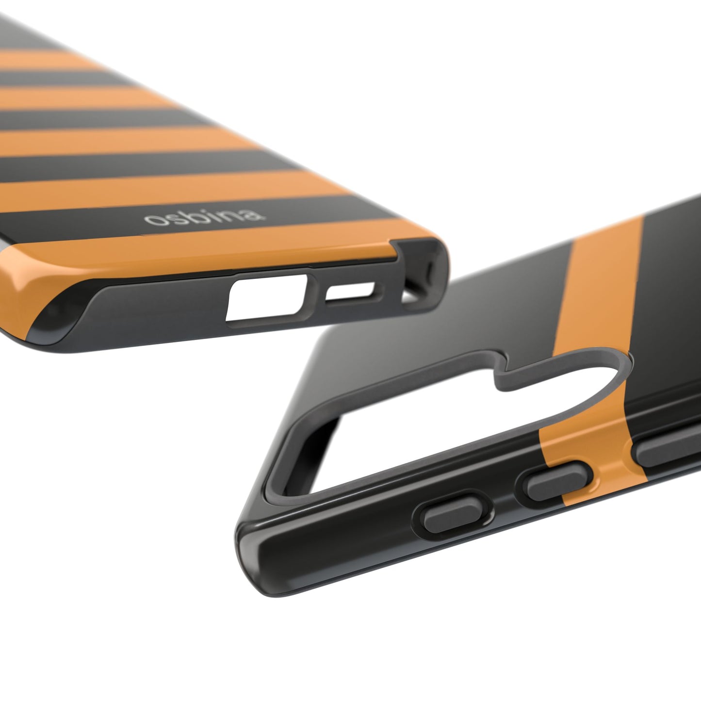 osbina | The Horizon Stripe Case in Black + Orange | The Season Collective