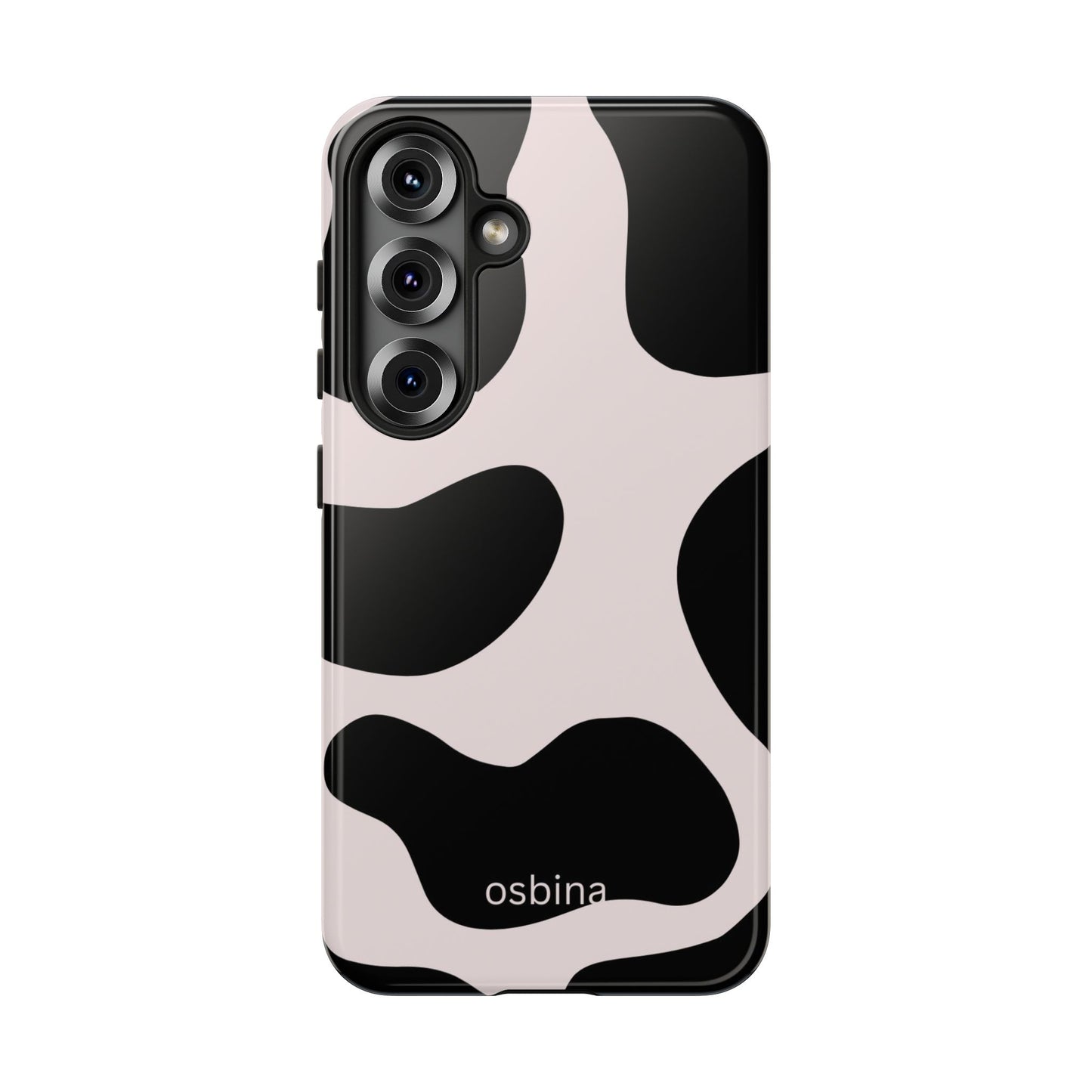 osbina | Prairie Chic Pink & Black Cow Print Phone Case | Modern Muse Collection