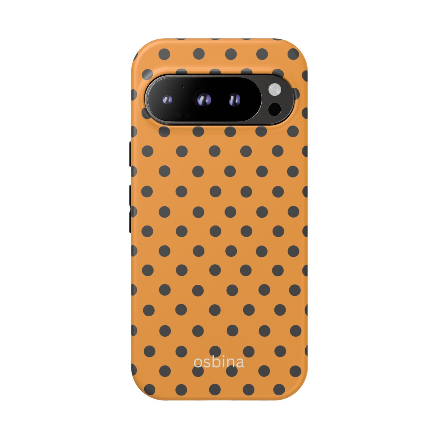 osbina | Spot On Chic — The Orange + Black Polka Dot Case | The Season Collective