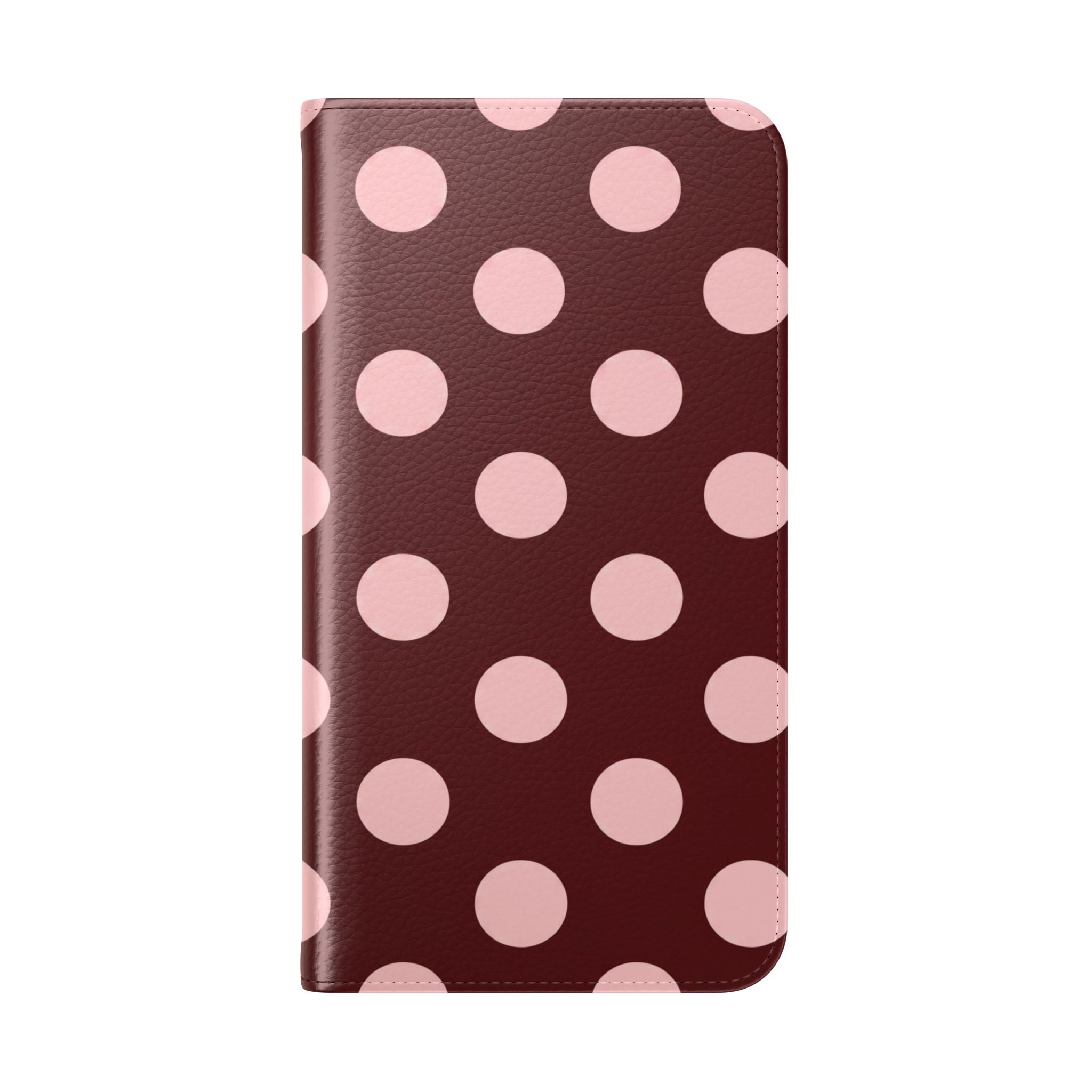 osbina | Wallet Flip Case for iPhone & Samsung | Oxblood Dot