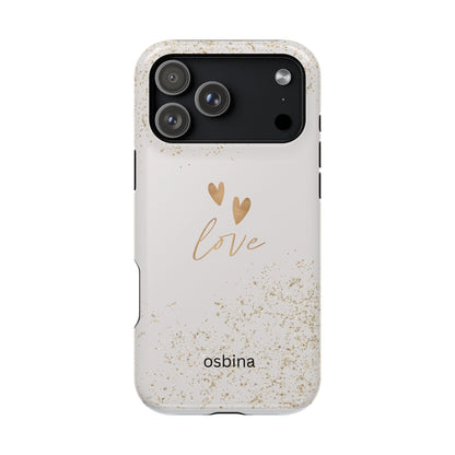 osbina | MagSafe compatible for iPhone | Golden Amour Phone Case | Modern Muse Collection