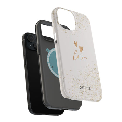 osbina | MagSafe compatible for iPhone | Golden Amour Phone Case | Modern Muse Collection