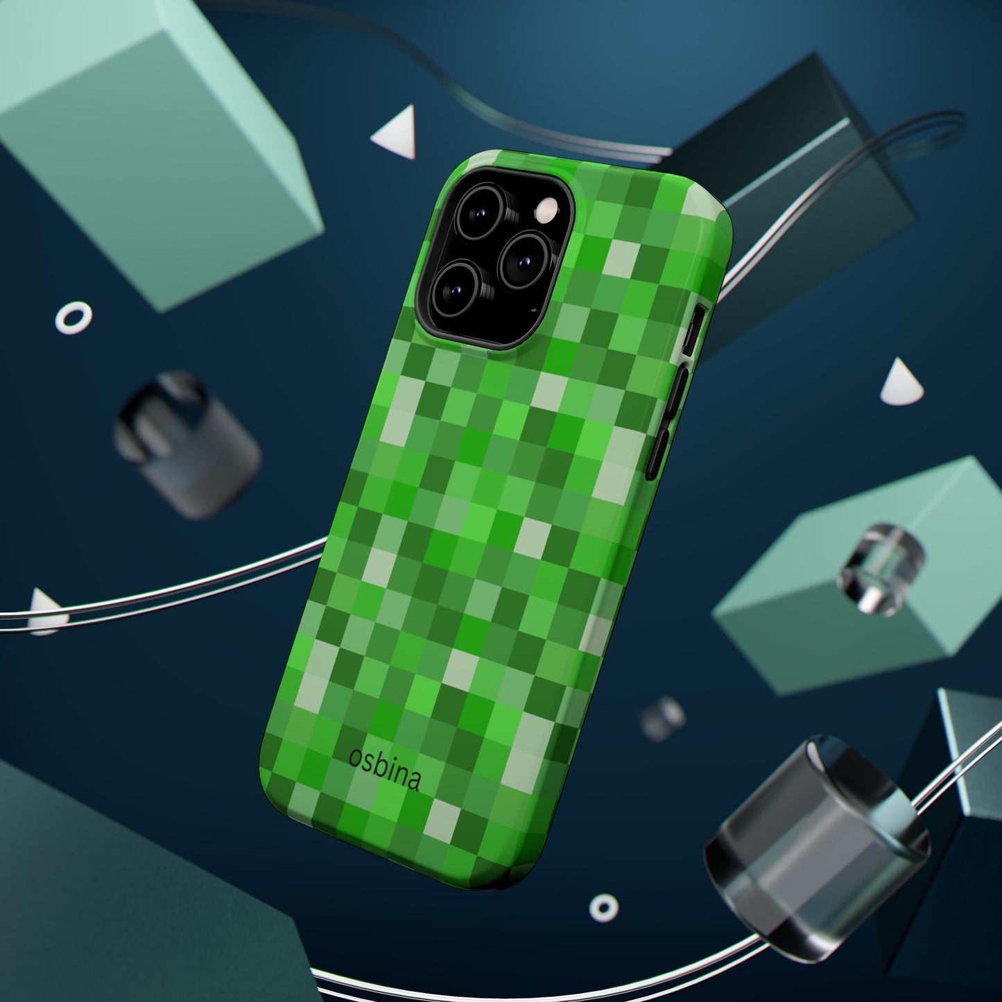 osbina | MagSafe compatible for iPhone | Mosaic Viridis Phone Case | Color Edit Collection