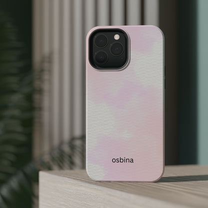 osbina | MagSafe compatible for iPhone | Pink Cotton Cloud Phone Case | Modern Muse Collection