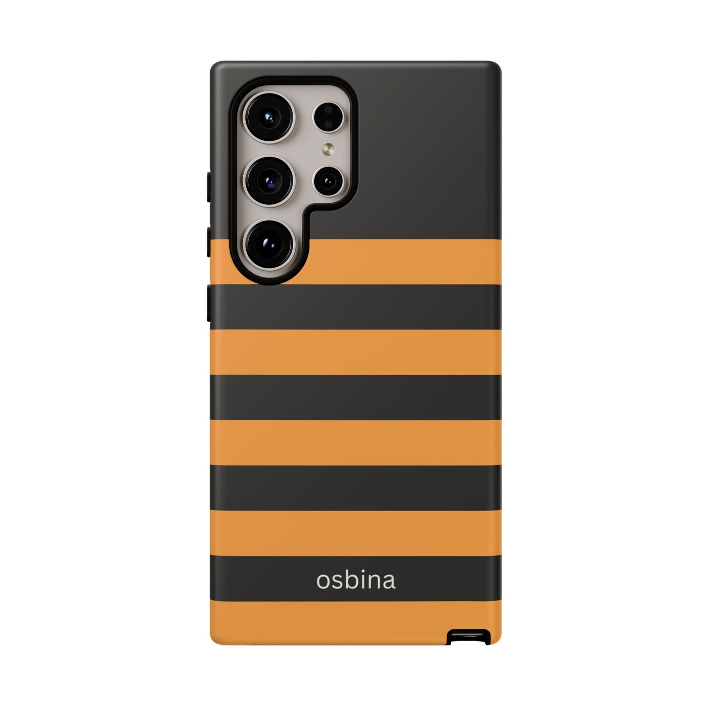 osbina | The Horizon Stripe Case in Black + Orange | The Season Collective