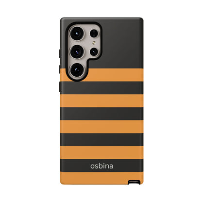 osbina | The Horizon Stripe Case in Black + Orange | The Season Collective