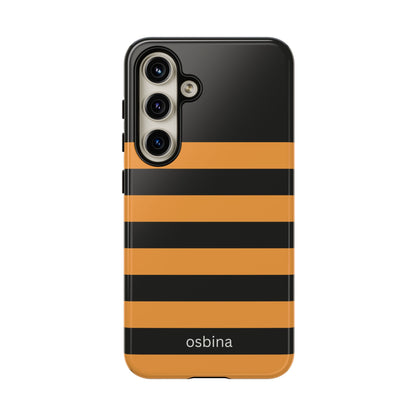 osbina | The Horizon Stripe Case in Black + Orange | The Season Collective