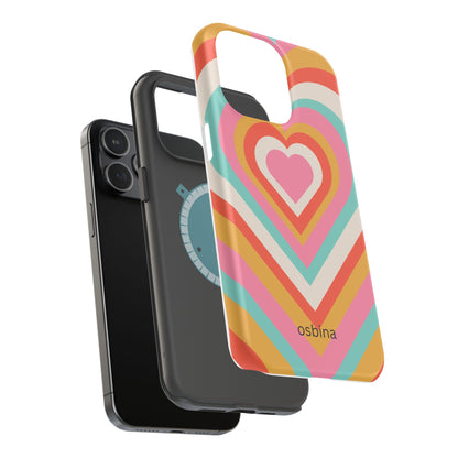 osbina | MagSafe compatible for iPhone | Heart Nouveau Phone Case | Modern Muse Collection