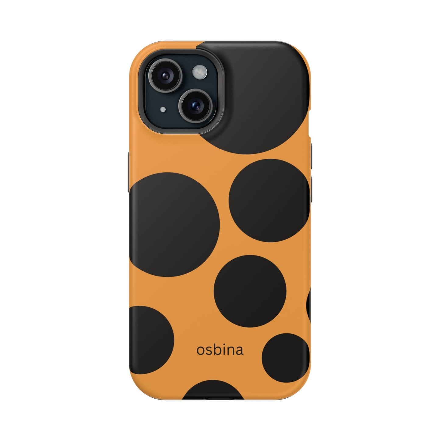 osbina | MagSafe Compatible for iPhone | The Bubble Statement Case in Orange + Black | The Season Collective