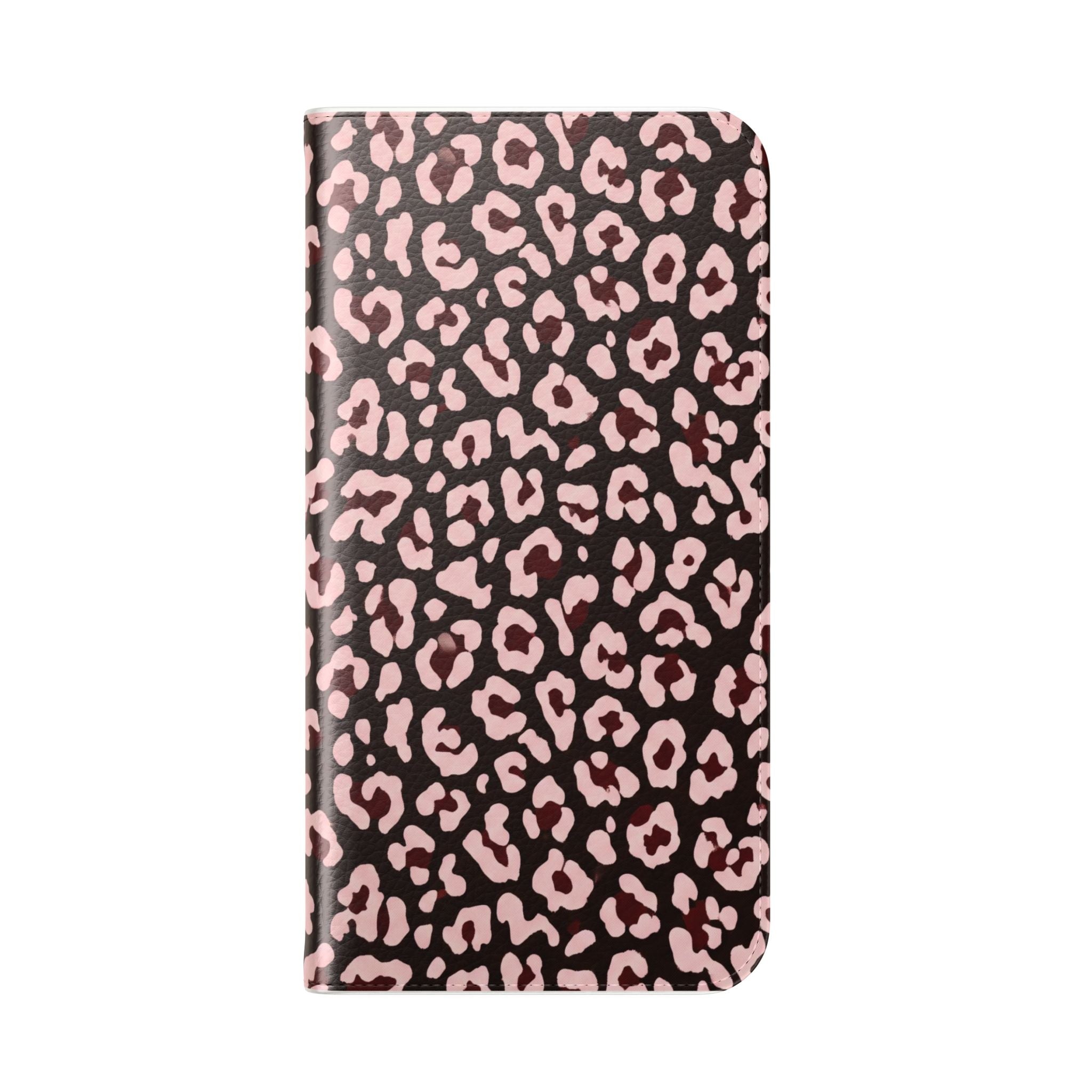osbina | Wallet Flip Case for iPhone & Samsung | Chocolate Pink Leopard