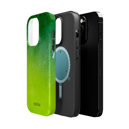 osbina | MagSafe compatible for iPhone | The Verde Glow Phone Case | Color Edit Collection