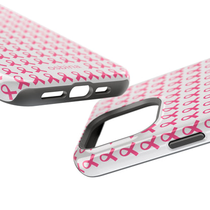 osbina |  MagSafe compatible for iPhone | Limited Edition The Side By Side Pink Ribbons Case in Light Pink + Soft Pink + Hot Pink | The Pink October Collection | Inspired By