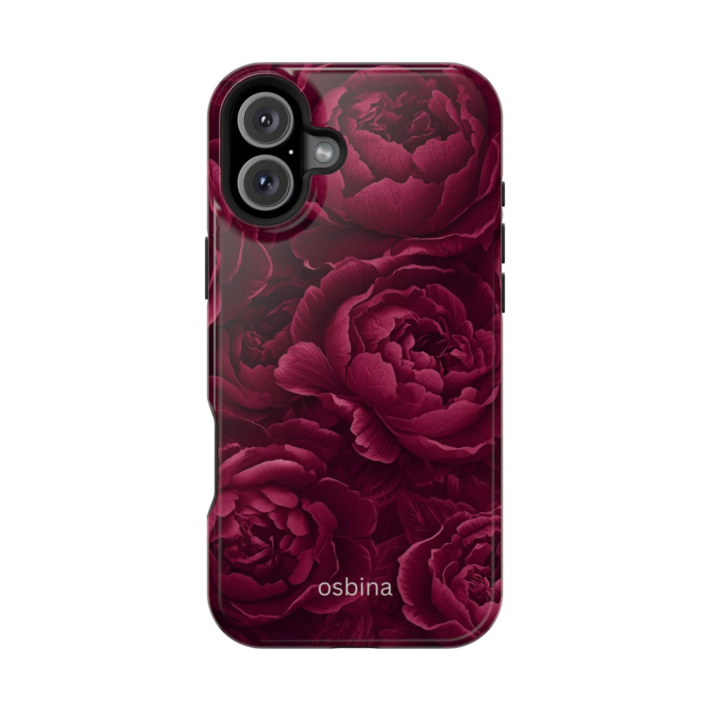osbina | MagSafe for iPhone | The Burgundy Peony Designer Case