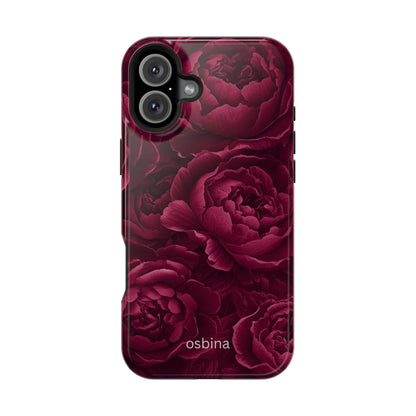 osbina | MagSafe for iPhone | The Burgundy Peony Designer Case