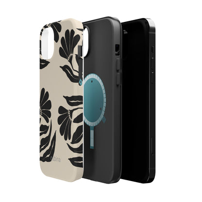 osbina | MagSafe compatible for iPhone | Obsidian Bloom Flower Phone Case | Modern Muse Collection