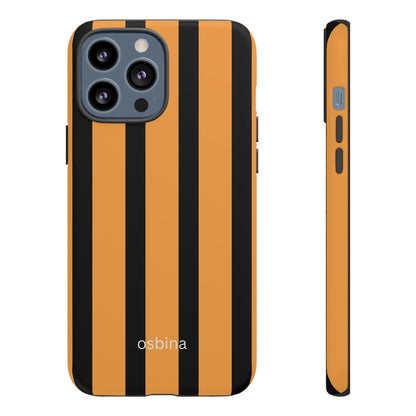 osbina | The Statement Stripe Case in Black + Orange | The Season Collective
