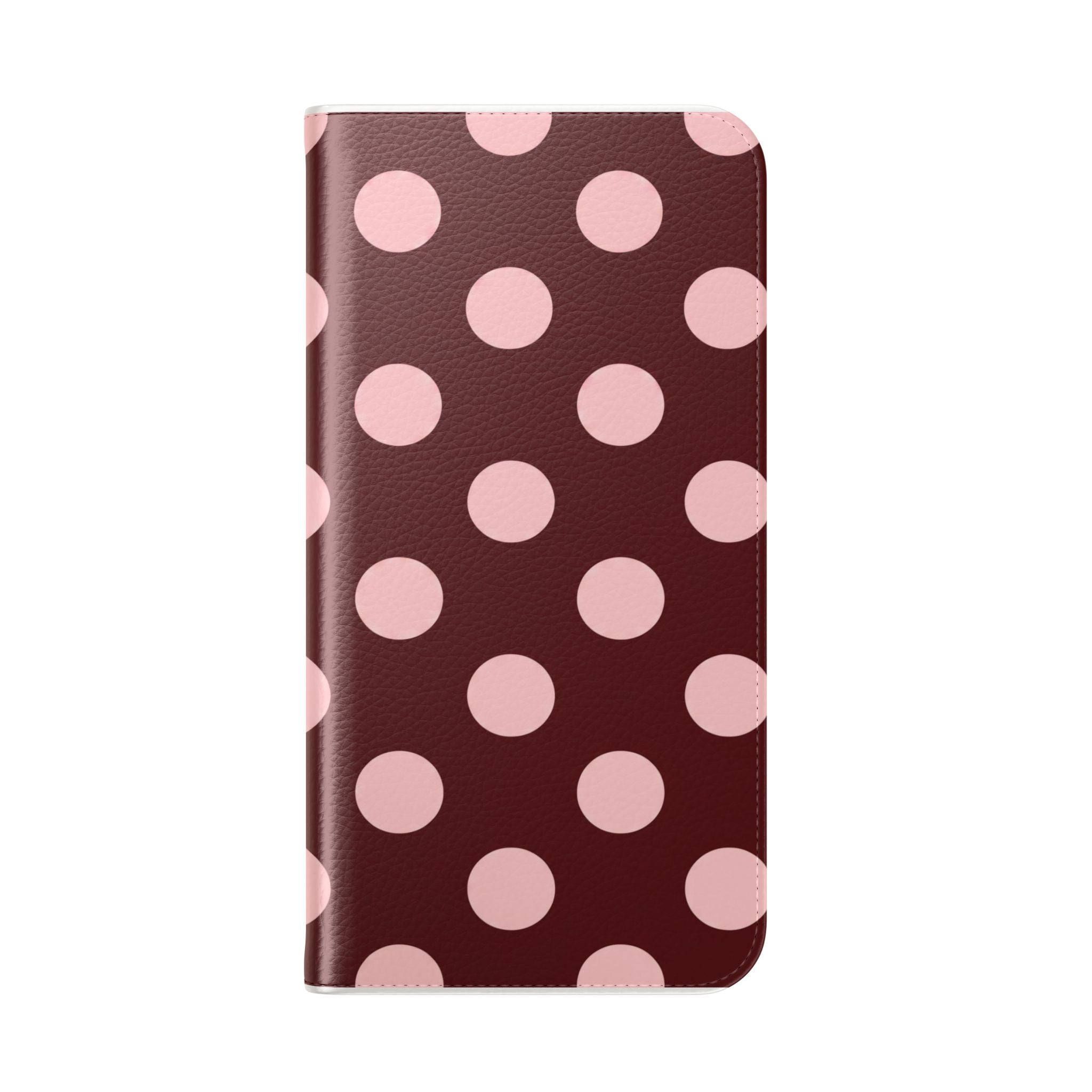 osbina | Wallet Flip Case for iPhone & Samsung | Oxblood Dot
