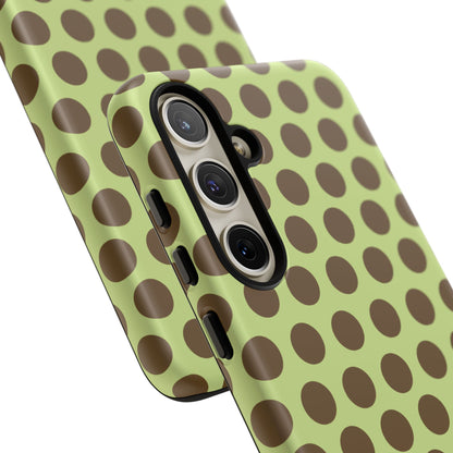 osbina | Chartreuse Cocoa Dots Phone Case | Color Edit Collection