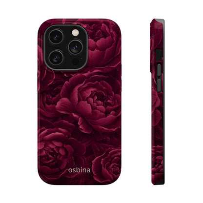 osbina | MagSafe for iPhone | The Burgundy Peony Designer Case