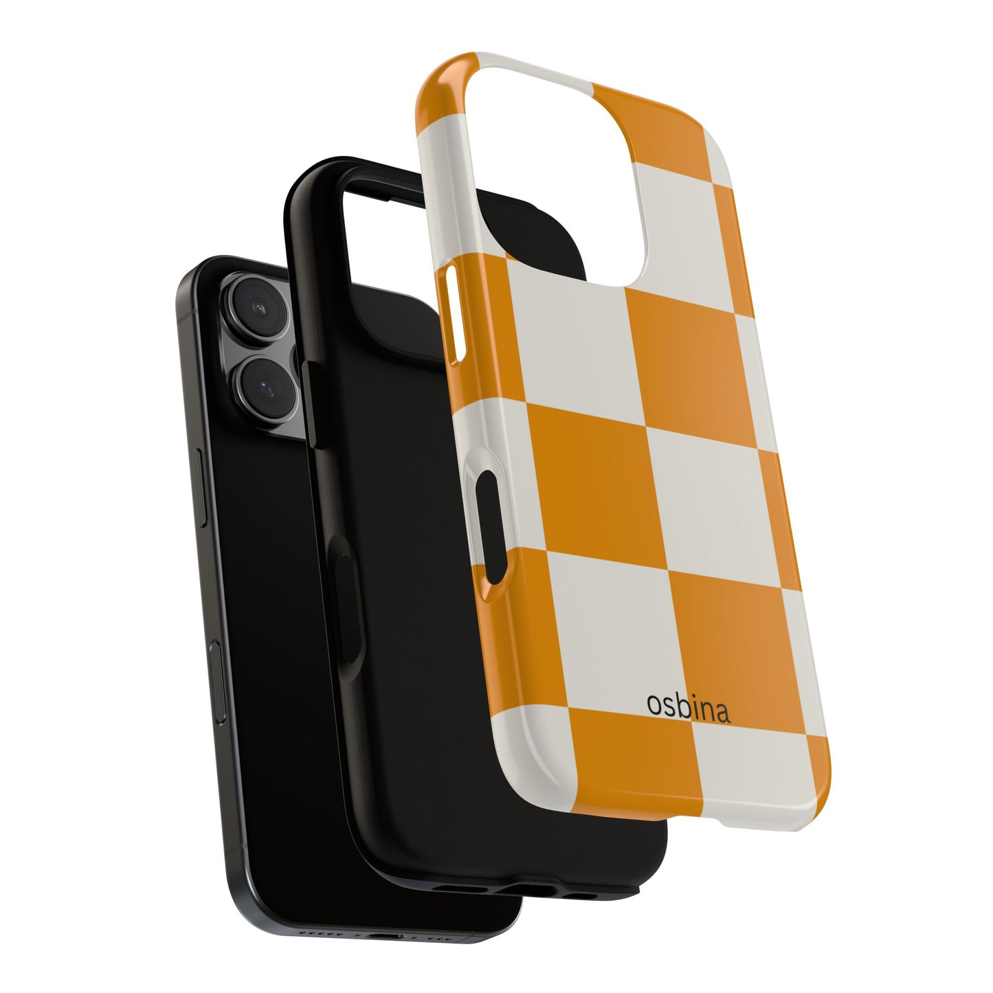 osbina | Check You Out — The Orange + White Check Case | The Season Collective