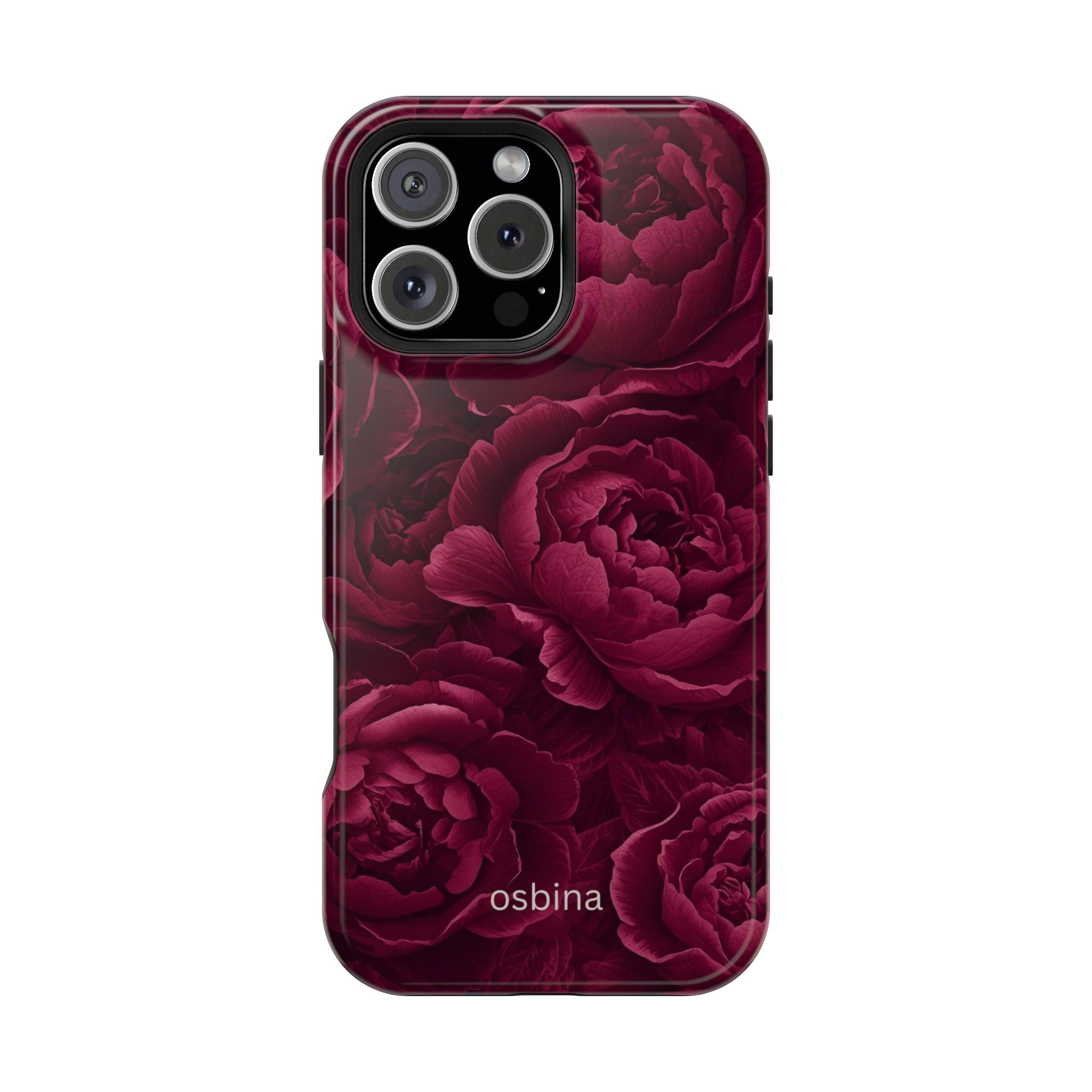 osbina | MagSafe for iPhone | The Burgundy Peony Designer Case