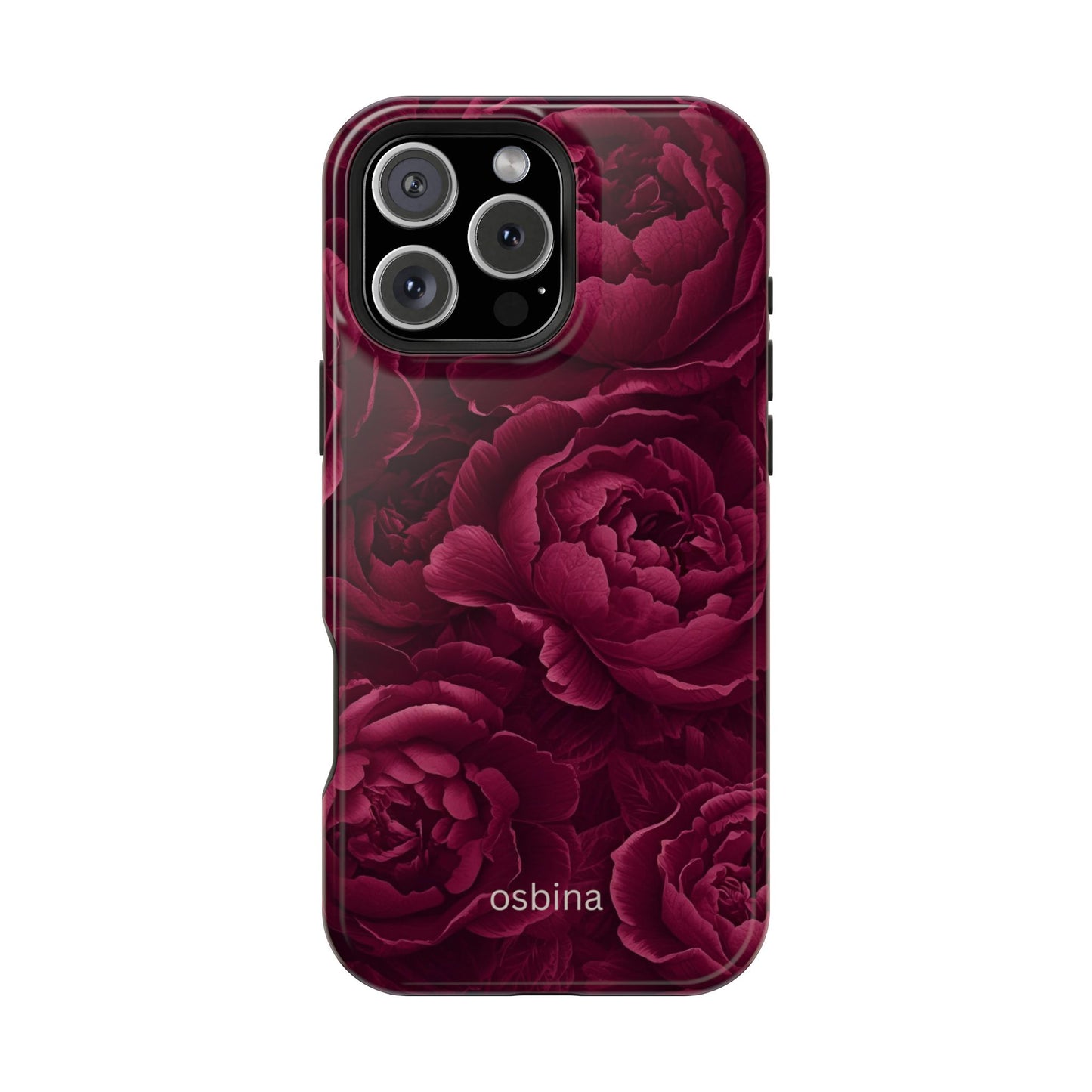 osbina | MagSafe for iPhone | The Burgundy Peony Designer Case