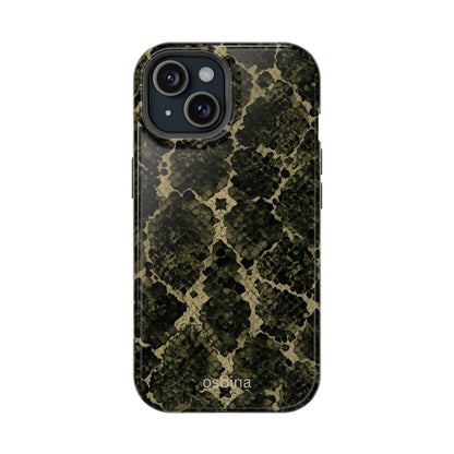 osbina | MagSafe for iPhone | The Olive Snakeskin Designer Case