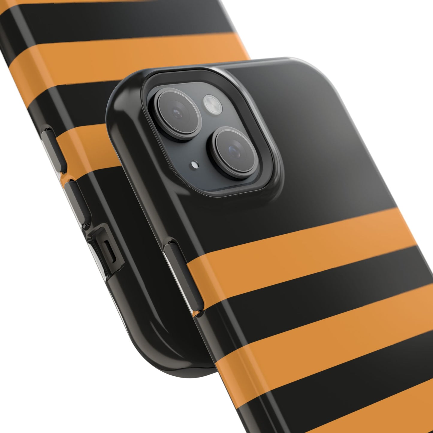 osbina | MagSafe Compatible for iPhone | The Horizon Stripe Case in Black + Orange | The Season Collective