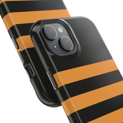 osbina | MagSafe Compatible for iPhone | The Horizon Stripe Case in Black + Orange | The Season Collective