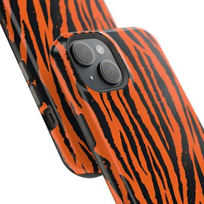 osbina | MagSafe Compatible for iPhone | Tiger, But Make It Chic — The Bengal Stripe Case in Orange + Black | The Season Collective
