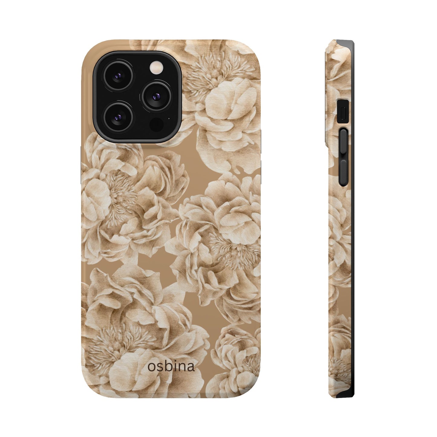 osbina | MagSafe for iPhone | Peony Latte Designer Case