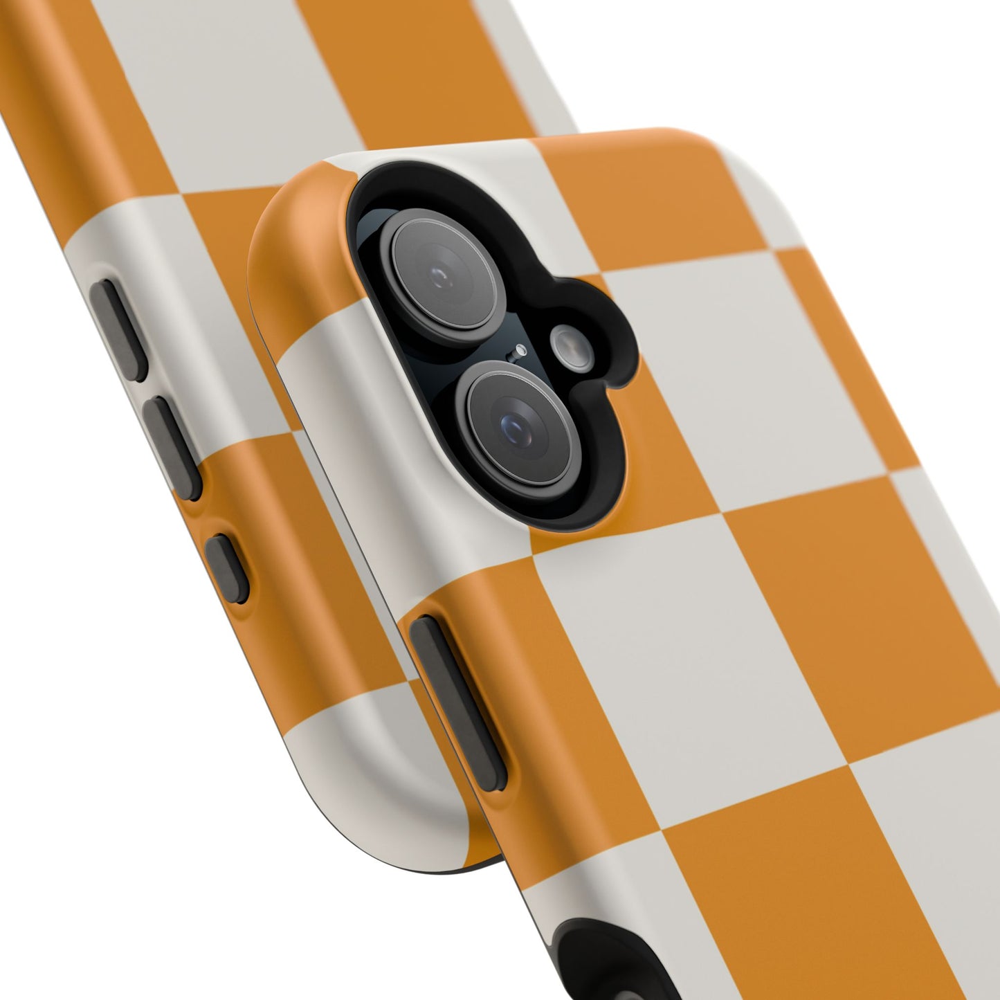 osbina | MagSafe Compatible for iPhone | Check You Out — The Orange + White Check Case | The Season Collective