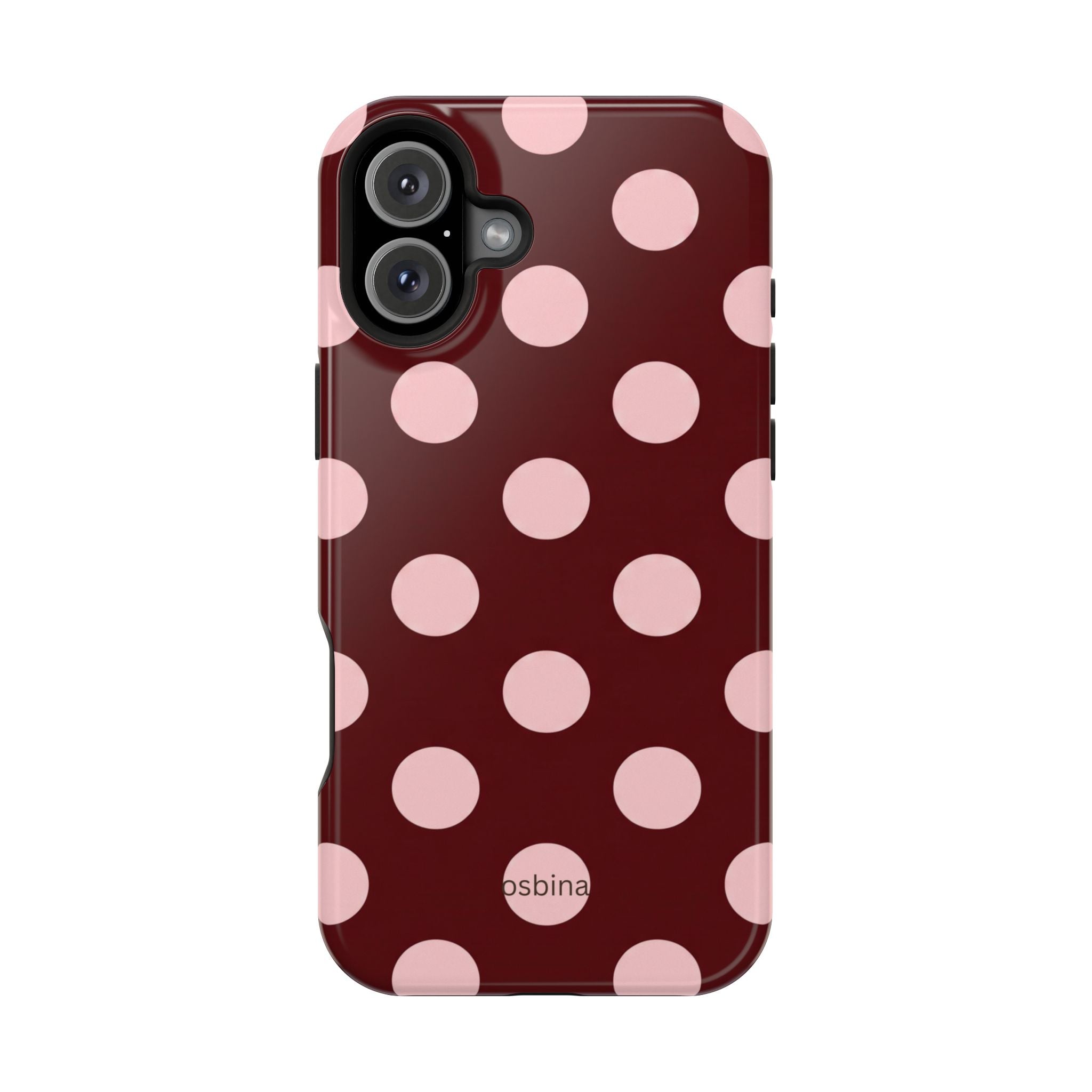 osbina | MagSafe | Oxblood Dot Designer Case